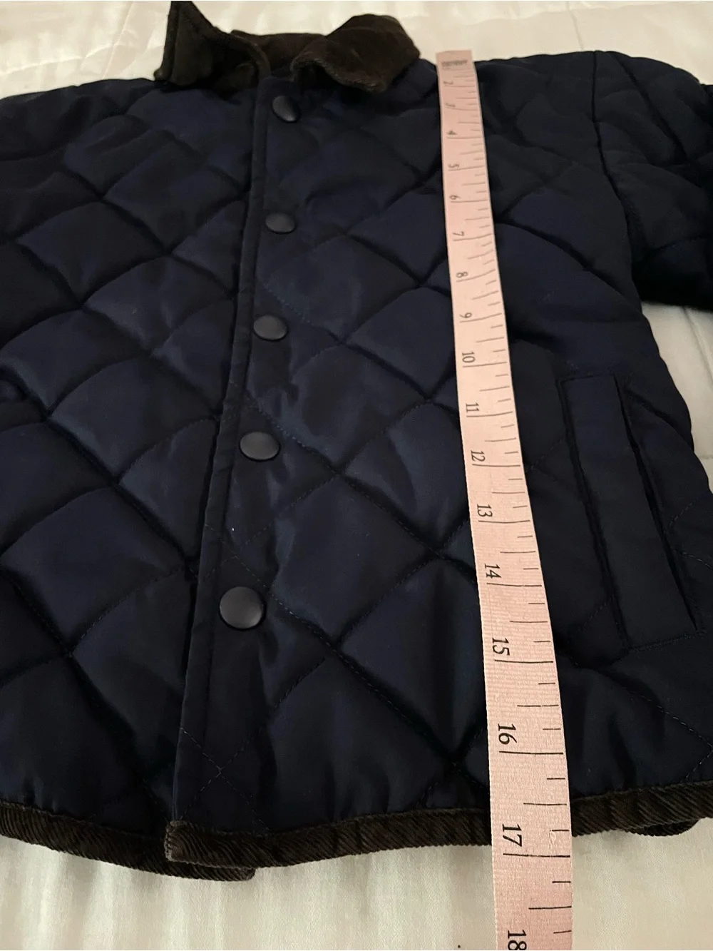 Gap Baby Navy Recycled Quilted Field Jacket 4 Year Corduroy Collar Barn Coat
